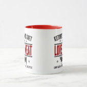 KETOGENE DIET: Vlees van liefde - Lager leven, rod Mok (Midden)