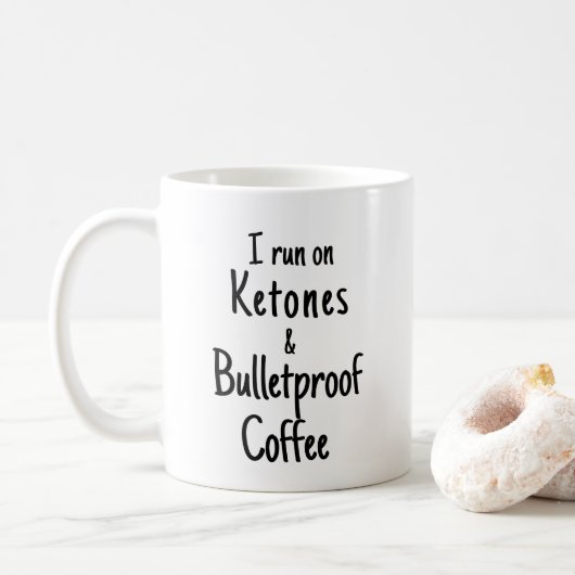 Ketones en Bulletproof Koffee keto lifestyle mok (Met donut)
