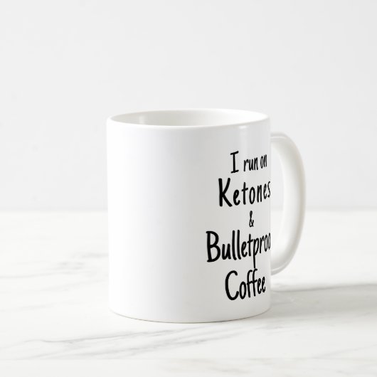 Ketones en Bulletproof Koffee keto lifestyle mok (Voorkant rechts)