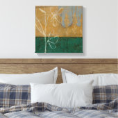 Ketsenschets met wilde bloemen en Planten Canvas Afdruk (Insitu (Slaapkamer))