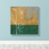 Ketsenschets met wilde bloemen en Planten Canvas Afdruk (Insitu (Houten vloer))