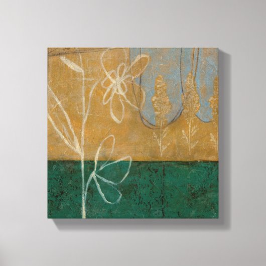 Ketsenschets met wilde bloemen en Planten Canvas Afdruk (Voorkant)