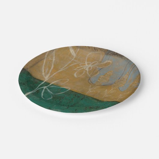 Ketsenschets met wilde bloemen en Planten Papieren Bordje (Gekanteld)