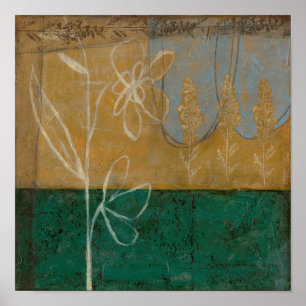 Ketsenschets met wilde bloemen en Planten Poster