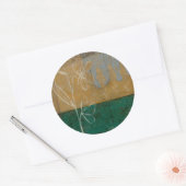 Ketsenschets met wilde bloemen en Planten Ronde Sticker (Envelop)