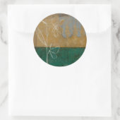 Ketsenschets met wilde bloemen en Planten Ronde Sticker (Tas)