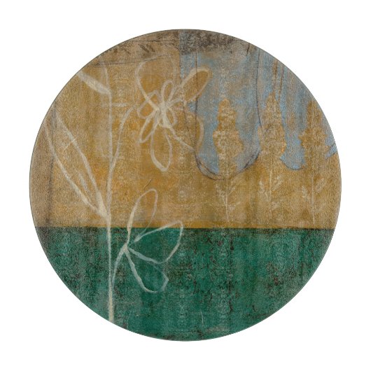 Ketsenschets met wilde bloemen en Planten Snijplank (Voorkant)