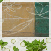 Ketsenschets met wilde bloemen en Planten Theedoek (Gevouwen)