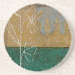 Ketsenschets met wilde bloemen en Planten Zandsteen Onderzetter