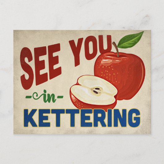 Kettering Ohio Apple - Vintage Travel Briefkaart (Voorkant)