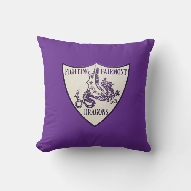 Kettering, Ohio Fighting Fairmont Dragons Logo Kussen (Voorkant)