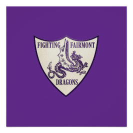 Kettering, Ohio Fighting Fairmont Dragons Logo Perfect Poster