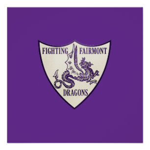 Kettering, Ohio Fighting Fairmont Dragons Logo Perfect Poster