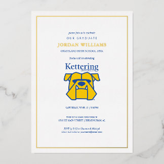Kettering University Afstuderen Folie Uitnodiging