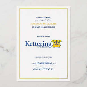 Kettering University Afstuderen Folie Uitnodiging