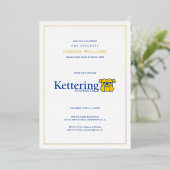 Kettering University Afstuderen Folie Uitnodiging (Staand Voorkant)
