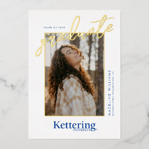 Kettering University Afstuderen Folie Uitnodiging