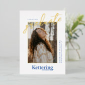 Kettering University Afstuderen Folie Uitnodiging (Staand Voorkant)
