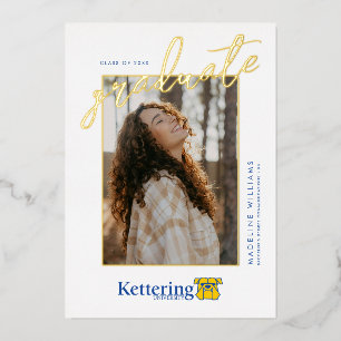 Kettering University Afstuderen Folie Uitnodiging
