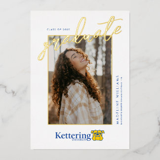 Kettering University Afstuderen Folie Uitnodiging