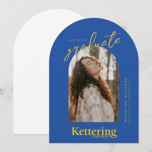 Kettering University Afstuderen Kaart (Voorkant / Achterkant)