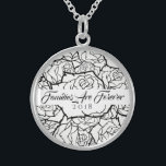 Ketting B- en W-Rozen Sterling-families zijn altij<br><div class="desc">Ketting in Sterling Silver met een gelaagde meervoudig-roos druk in Zwart-wit en tekst van "Families zijn voor altijd 2018"in fancy manuscript van Zwart. Pas dit ketting aan met een speciale datum of/en kies uw stijl of verander kleuren. Of koop zoals ontworpen. Verkrijgbaar ook in Sterling Silver en Silver Bord.</div>