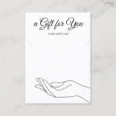 Ketting Bracelet Gift Display Holder Card Visitekaartje (Voorkant)
