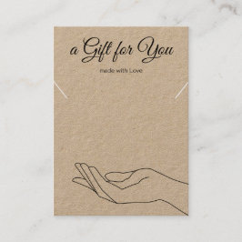 Ketting Bracelet Kraft Gift Display Holder Card Visitekaartje