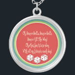 ketting bunco bells<br><div class="desc">Dit retro-gekleurde grafische ontwerp kan met "Jingle Bells" worden gezongen. Maak een geweldig cadeau of prijs voor de bunco speler in je leven.</div>