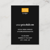 Ketting Champagne Gold Faux Folie Glitter Visitekaartje (Achterkant)