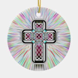 ketting "Cross and Mountain Retreat" of Keramisch Ornament