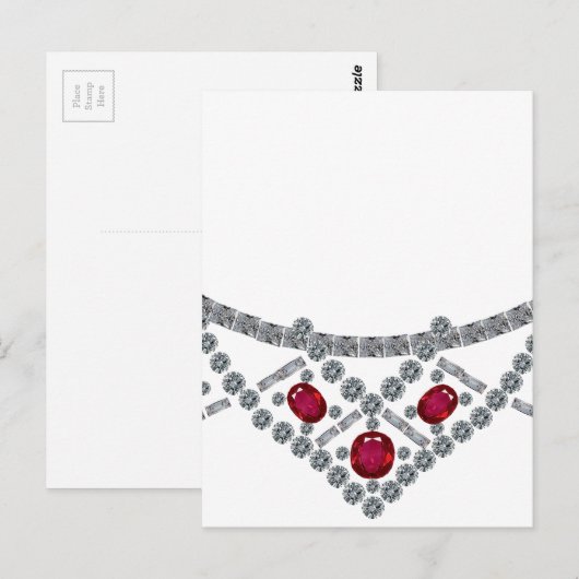 ketting Diamond Ruby uit 1950 Briefkaart (Voorkant / Achterkant)