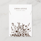 Ketting Display Card ・ Earthy Floral Social Media Visitekaartje (Voorkant)