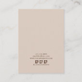 Ketting Display Card ・ Earthy Floral Social Media Visitekaartje (Achterkant)
