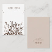 Ketting Display Card ・ Earthy Floral Social Media Visitekaartje (Voorkant / Achterkant)