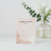 Ketting Display Card ・ Pastel Dusty Pink & Gold Visitekaartje (Staand voorkant)