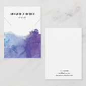 Ketting Display Card ・ Pastel Waterverf Visitekaartje (Voorkant / Achterkant)