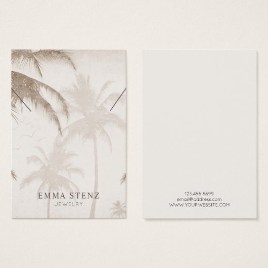 Ketting Display Kaart · Aardse palmbomen Vogels (Voorkant /achterkant)