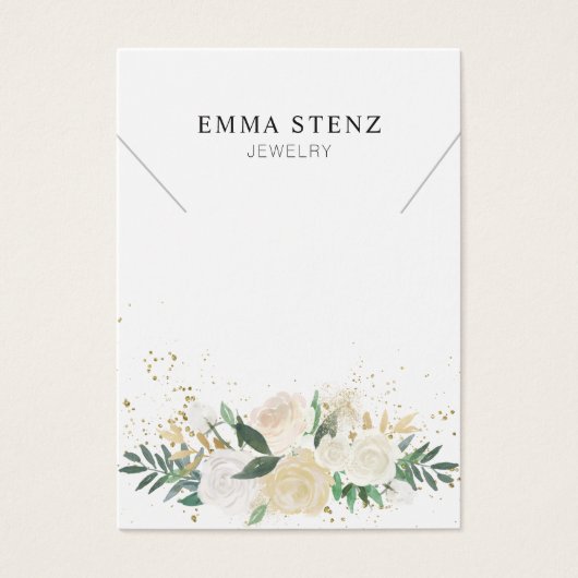 Ketting display Kaart · Elegante pastelbloem (Voorkant)