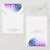 Ketting Display Kaart · Flower of Life/Mandala Visitekaartje (Voorkant / Achterkant)