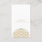 Ketting Display Kaart · Gold Blume des Lebens Visitekaartje (Achterkant)