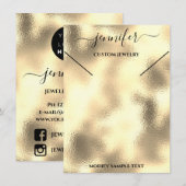 Ketting Display Kaart Gold Jewelry Logo (Voorkant / Achterkant)