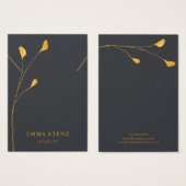 Ketting Display Kaart Golden Floral Leaves (Voorkant /achterkant)