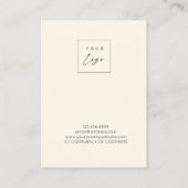 Ketting Display Kaart · Gouden Lederen Textuur Log Visitekaartje (Achterkant)