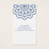 Ketting Display Kaart · Metallic Blue Mandala (Achterkant)