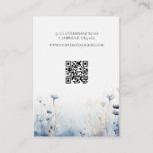 Ketting Display Kaart Misty Waterverf Wildflower Visitekaartje (Achterkant)