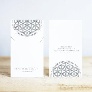 Ketting Display Kaart · Silver Blume des Lebens Visitekaartje