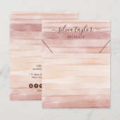 Ketting display kaart stoffige roze aardetinten (Voorkant / Achterkant)