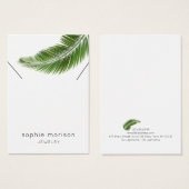 Ketting Display Kaart ・ Tropische palm Leaf (Voorkant /achterkant)