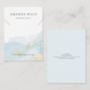 Ketting Display Kaart · Waterverf Natuur Visitekaartje